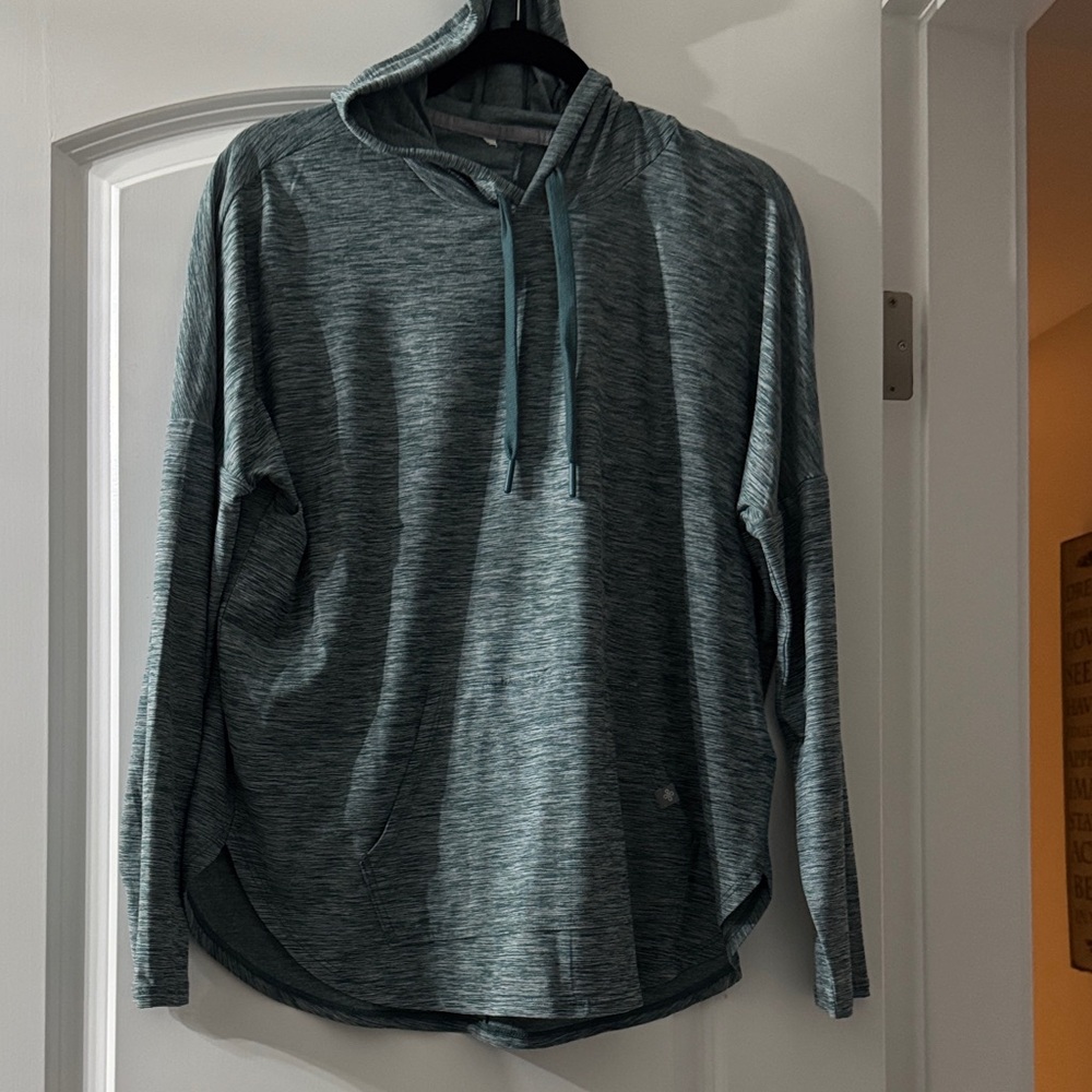 Women's Green/White Hooded Shirt